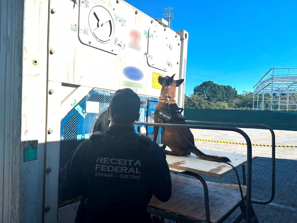 Receita Federal retém 61 kg de cocaína no Porto de Itapoá